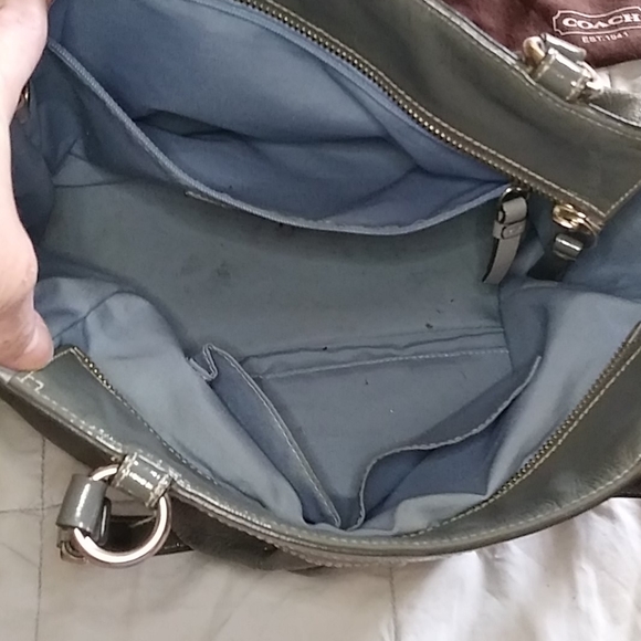 Coach F13761 Patent Leather Satchel W/ Dust Bag - Picture 5 of 12